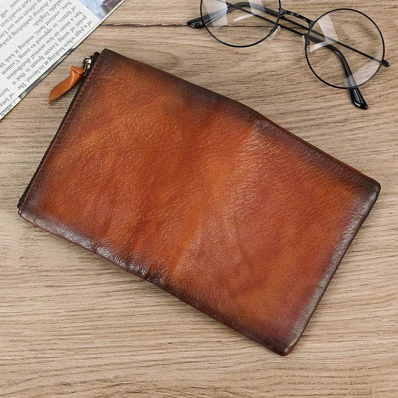 Vintage Leather Short Wallet with Coin Purse for Men RFID - VacationGrabs