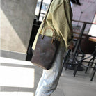Women's Bucket Bag Natural Soft Genuine Leather - VacationGrabs