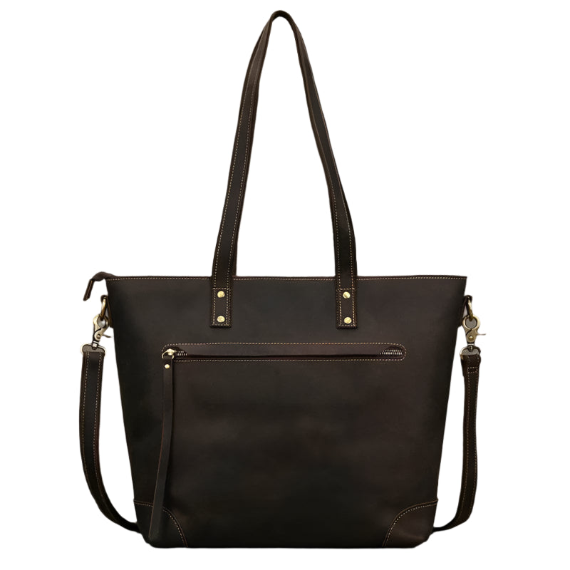 Luxury Designer Women’s Leather Shoulder Bag Laptop Crossbody Tote - VacationGrabs