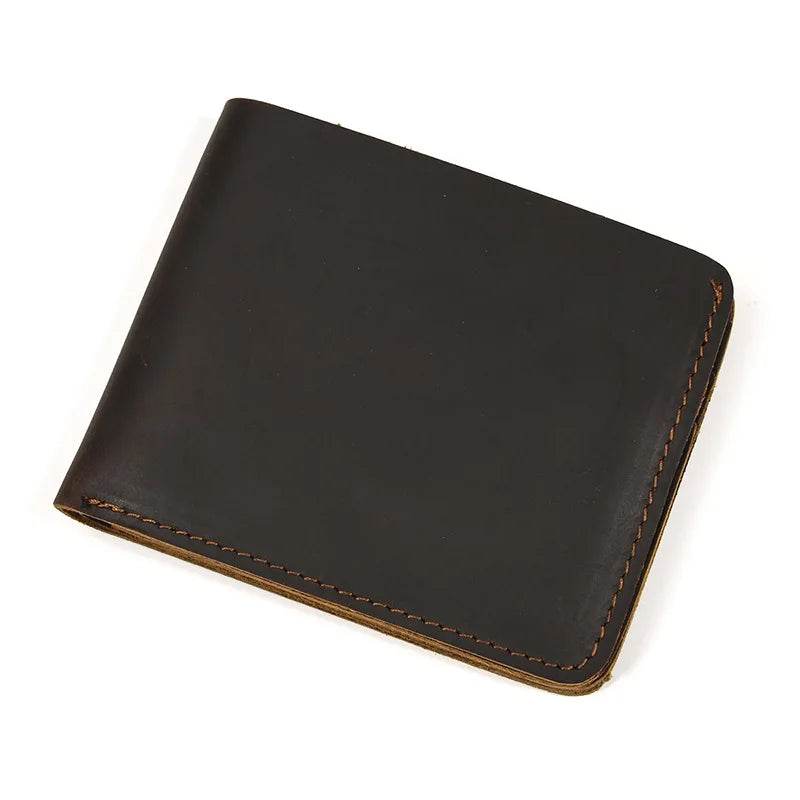 Leather Short Wallet Card Holder Bifold for Men, Women & Credit Cards - VacationGrabs