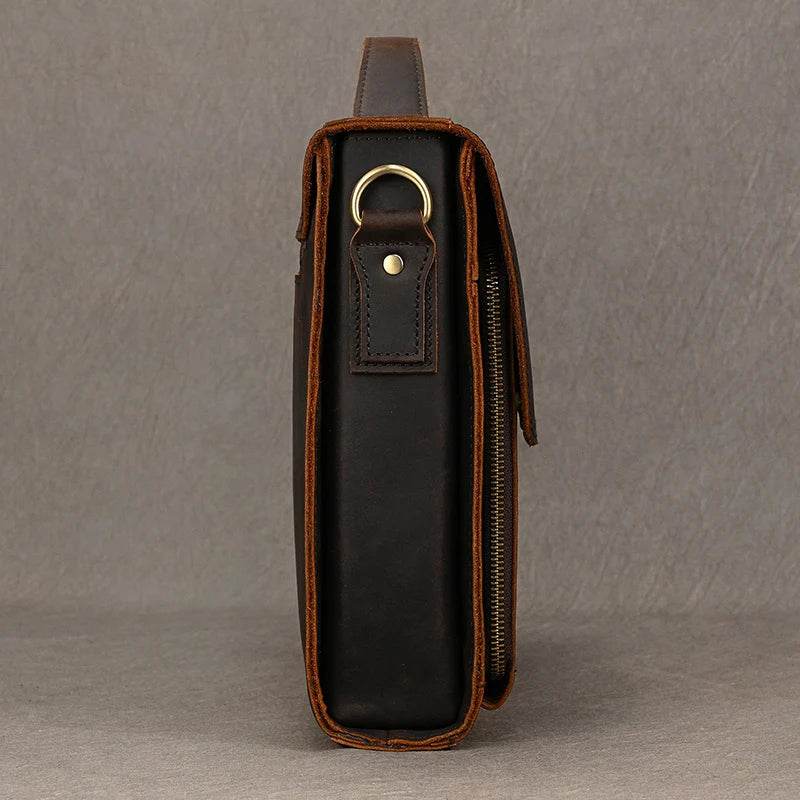 Retro Leather Shoulder Bag Men's Casual Vertical Sling - VacationGrabs