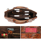 Luxury Alligator Style Leather Handbag for Men & Women Travel Bag - VacationGrabs