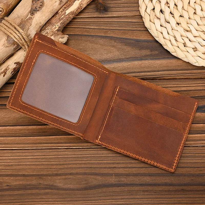 Vintage Leather Driver License Slim Wallet Men & Women Card Holder - VacationGrabs