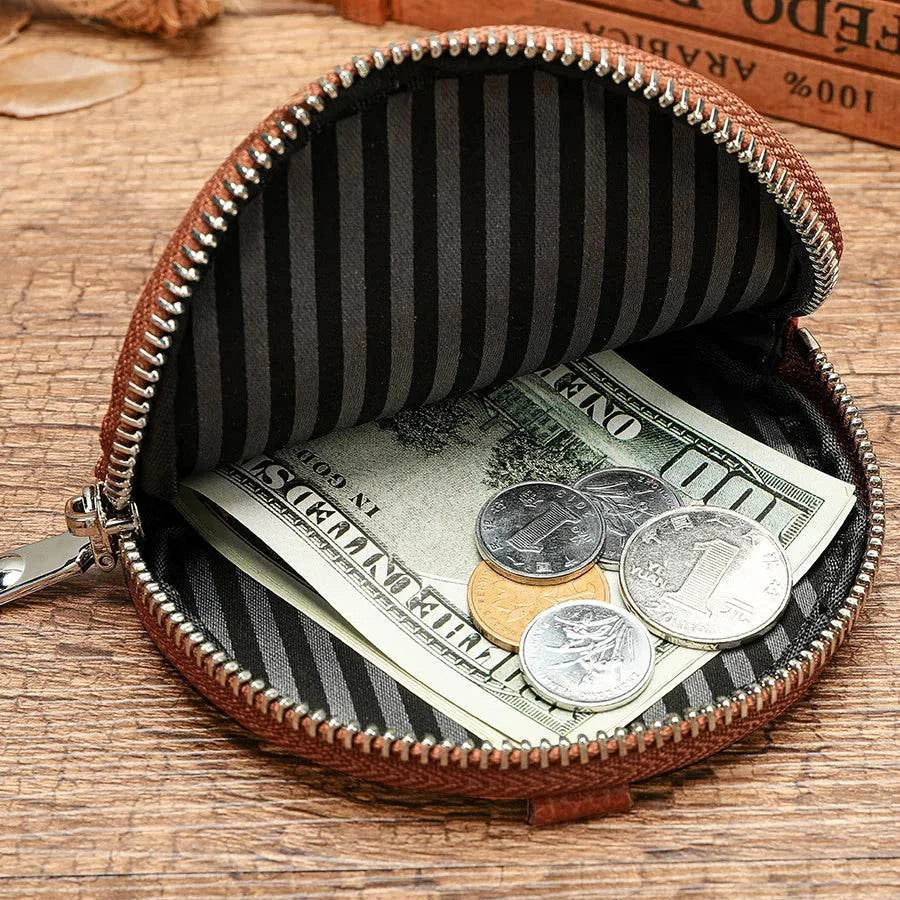 Retro Genuine Leather Keychain Key Case Bag Holder for Men - VacationGrabs