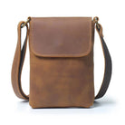 Men's Retro Leather Small Crossbody Phone Bag Cowhide Sling - VacationGrabs