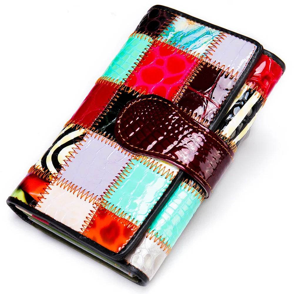 Elegant Ladies Hand Wallet Short Purse with Coin Holder & Money Clip - VacationGrabs