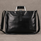 Men's Cow Leather Shoulder Bag A4 Briefcase Business Crossbody - VacationGrabs