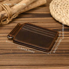 Genuine Leather Money Clip Wallet for Men & Women Card Holder - VacationGrabs