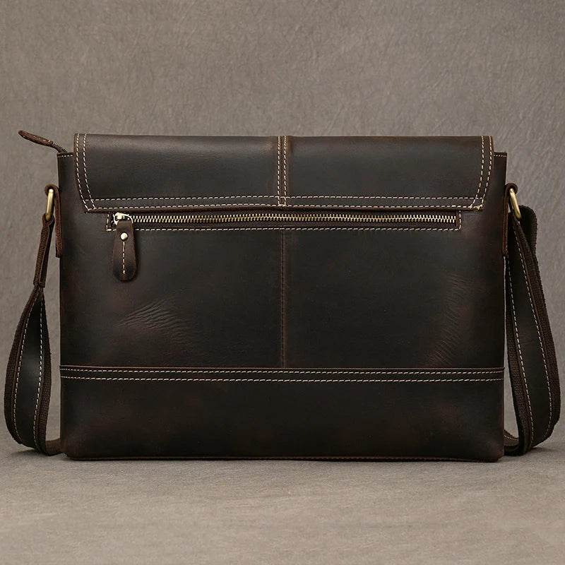 Luxury Designer Men's Messenger Bag – Genuine Leather Crossbody - VacationGrabs