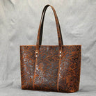 Retro Genuine Leather Shoulder Bag for Women Luxury Designer Tote - VacationGrabs