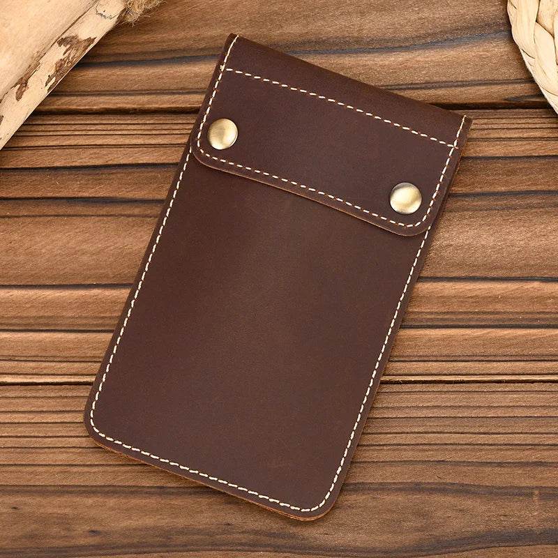 Retro Crazy Horse Leather Watch Storage Bag for Men Male Watch Case - VacationGrabs