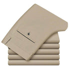 Men’s Casual Cotton Straight Leg Pants Part Elastic Waist 4 - VacationGrabs