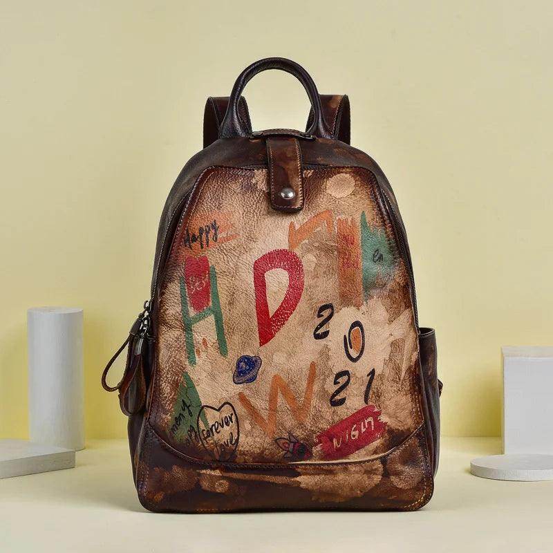 Women's Large Capacity Backpack Bag Versatile Retro Bag for - VacationGrabs