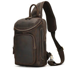 High-Capacity Leather Chest Bag Crossbody Sling Bag for Men - VacationGrabs