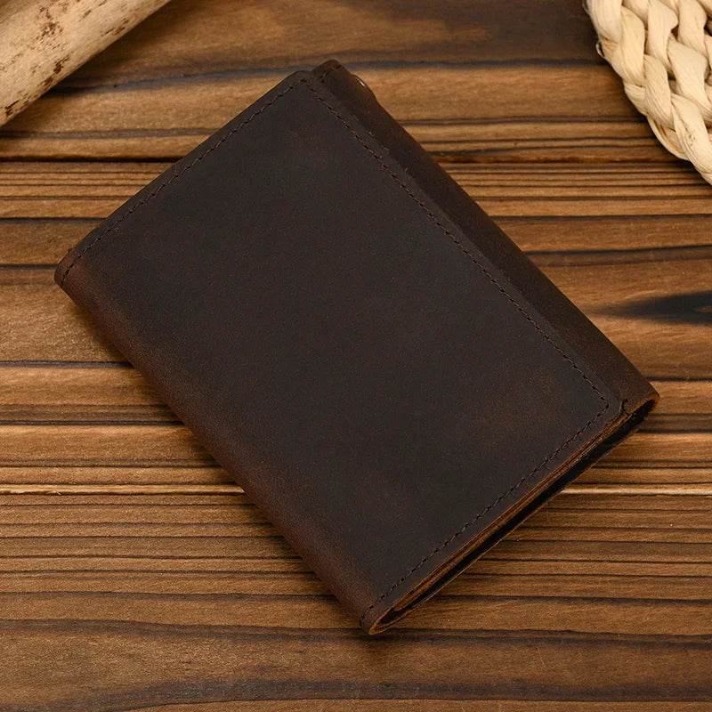 Men’s Short Clip Wallet Leather Slim Design with Coin Bag - VacationGrabs
