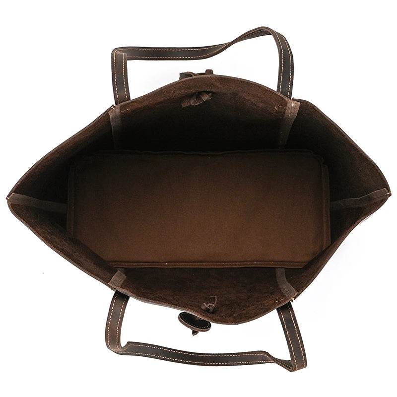 Vintage Leather Women’s Tote Bag Genuine Leather Shoulder - VacationGrabs