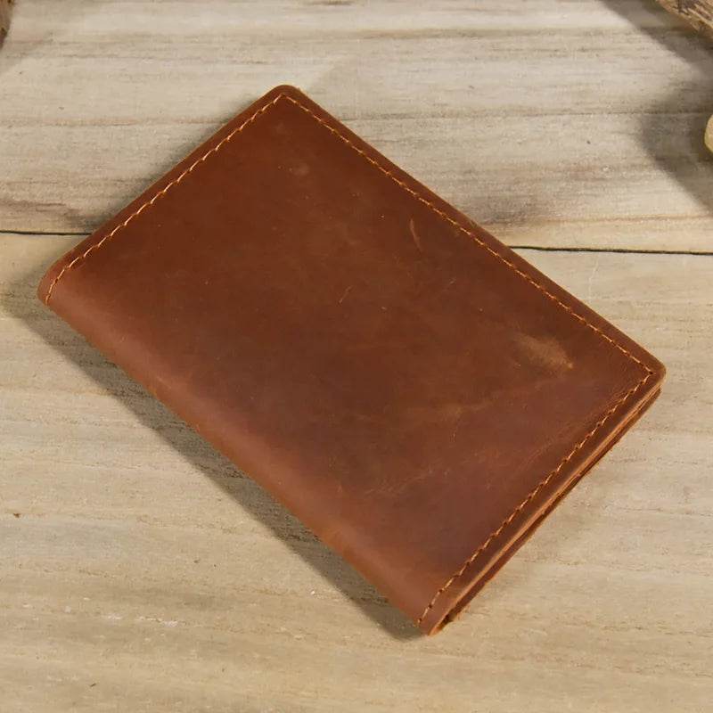 Vintage Leather Driver License Slim Wallet Men & Women Card Holder - VacationGrabs