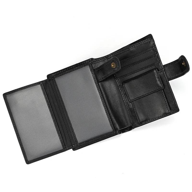 High-Quality Men’s Coin Purse for Credit Cards Leather Short Wallet - VacationGrabs