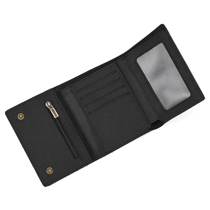 Men’s Short Clip Wallet Leather Slim Design with Coin Bag - VacationGrabs