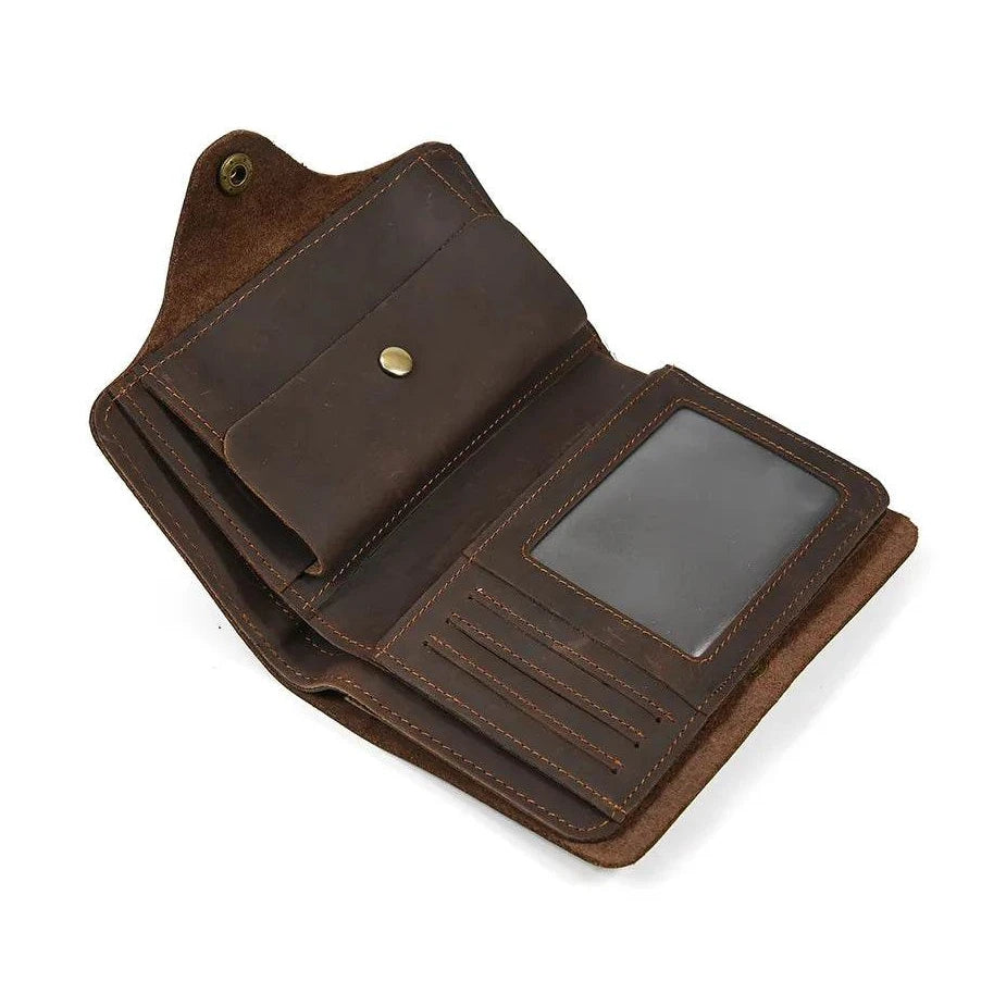 High Quality Men’s Bifold Wallet for Credit Cards Leather Purse - VacationGrabs