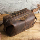 Premium Genuine Leather Travel Toiletry Bag - VacationGrabs