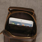 Big Size Leather Chest Bag Crazy Horse Sling Crossbody for Men - VacationGrabs