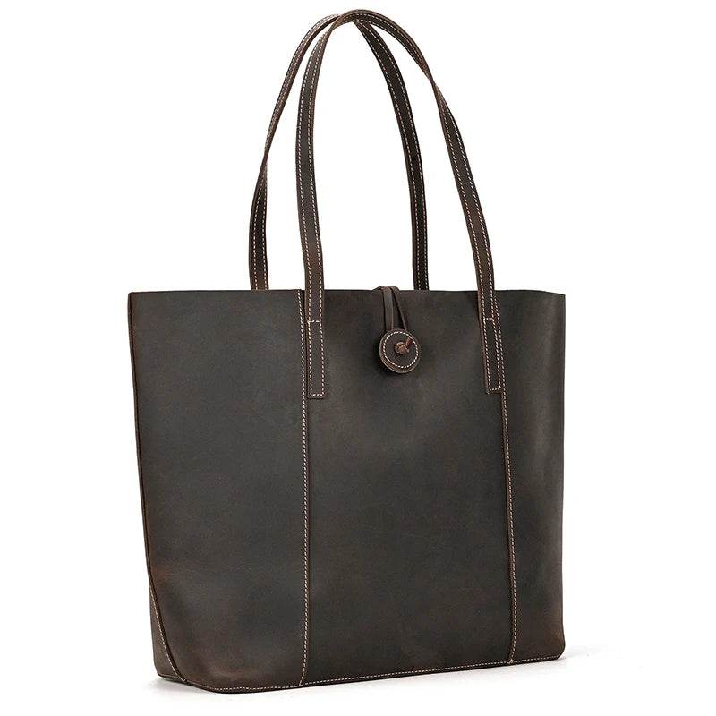 Vintage Leather Women’s Tote Bag Genuine Leather Shoulder - VacationGrabs