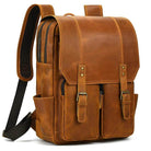 Leather Backpack Luxury Male Real Leather Travel Day Bag - VacationGrabs