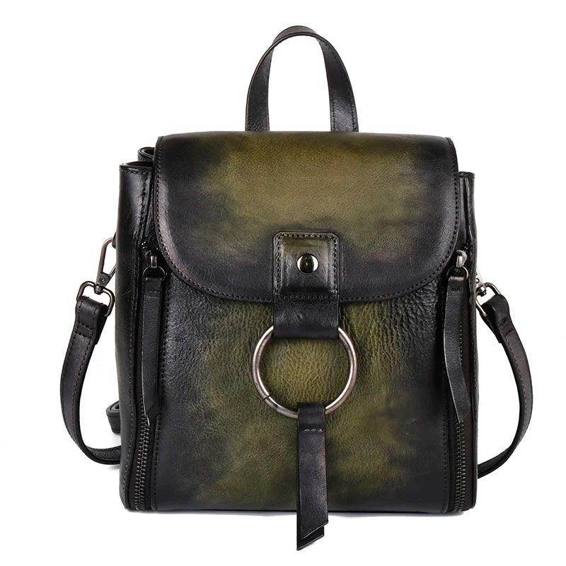 Retro Design Womens High Quality Leather Backpack Daypack - VacationGrabs