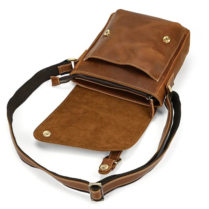 High Fashion Luxury Leather Men’s Crossbody Bag - VacationGrabs