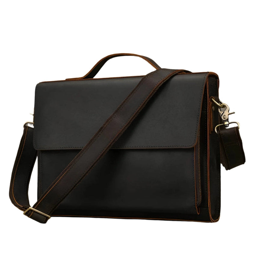 Retro Leather Shoulder Bag Men's Casual Vertical Sling - VacationGrabs