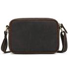 Men's Crazy Horse Leather Crossbody Bag – Retro Messenger Sling - VacationGrabs