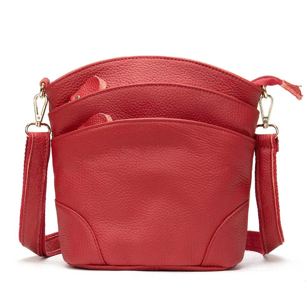 Designer Women's Leather Crossbody Messenger Bag Cowhide Sling - VacationGrabs