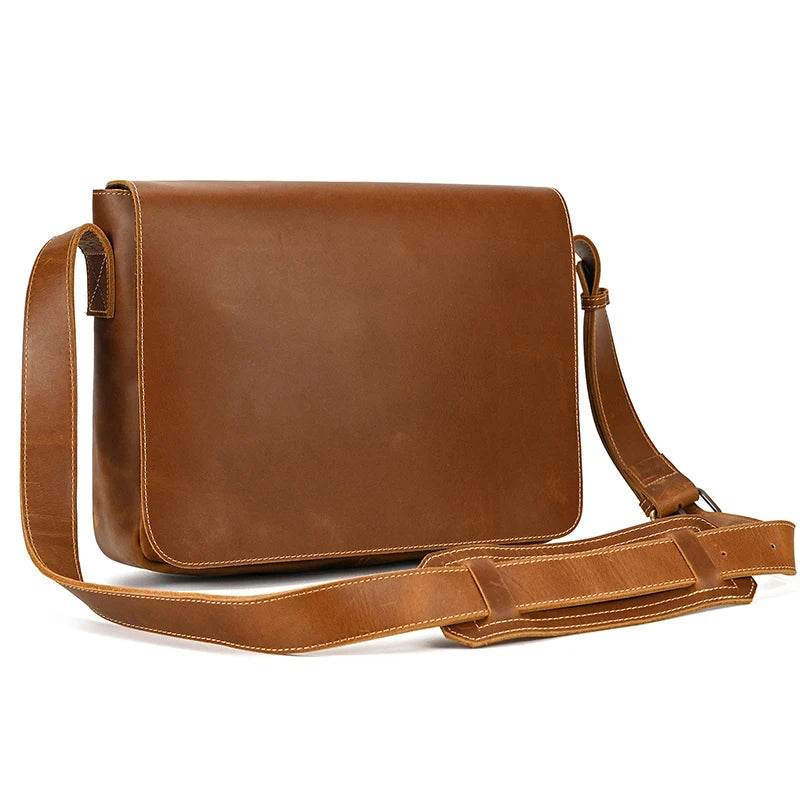 Vintage Genuine Leather Men’s Shoulder Sling Crossbody Bag - VacationGrabs