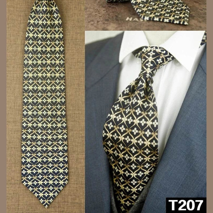 Classic Multicolor Silk Ties: Geometric & Floral Designs - VacationGrabs