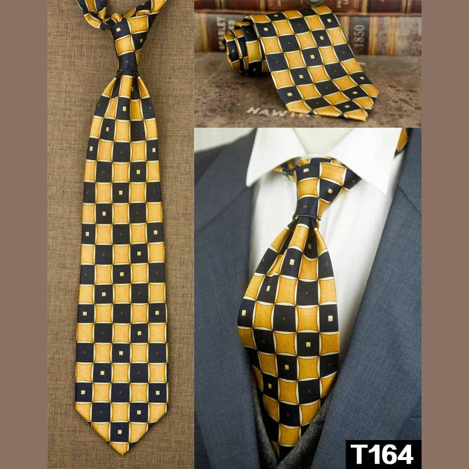 Classic Multicolor Silk Ties: Geometric & Floral Designs - VacationGrabs