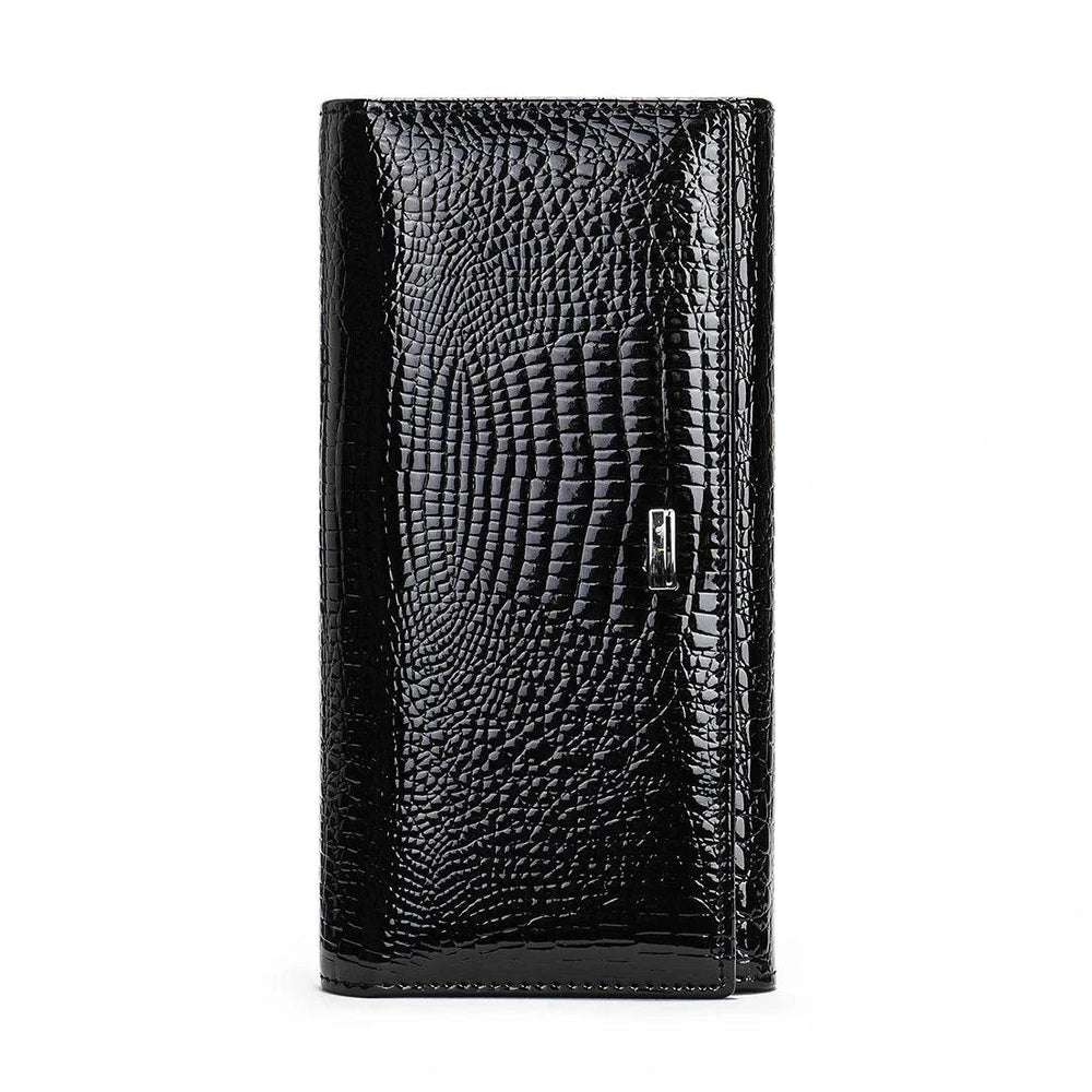 Genuine Leather Long Wallet for Women Clutch Purse Card Holder - VacationGrabs