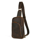 Casual Leather Chest Bag Retro Men's Crossbody Outdoor Sling Bag - VacationGrabs