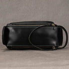 Black Genuine Leather Cosmetic & Storage Bag for Men & Women - VacationGrabs