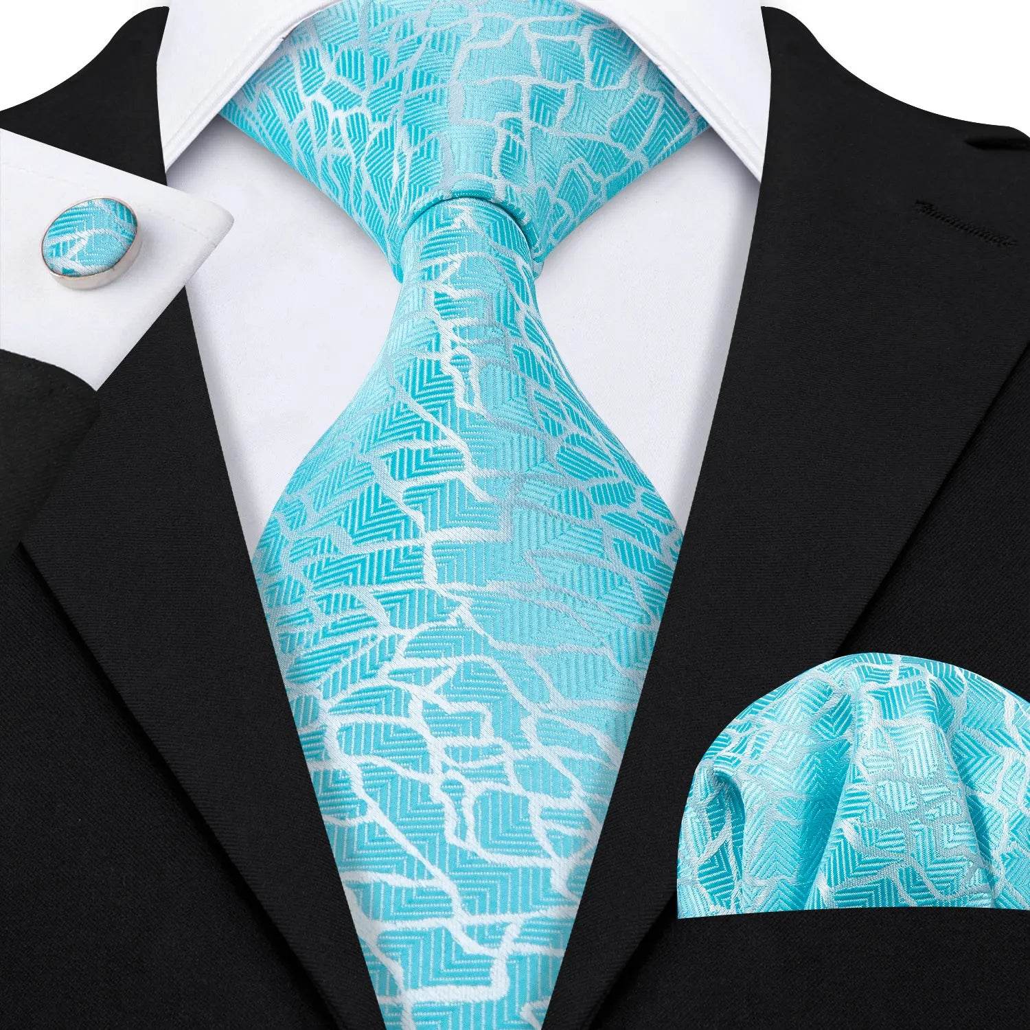 Green Silk Tie Set for Men: Multiple Shades Available - VacationGrabs