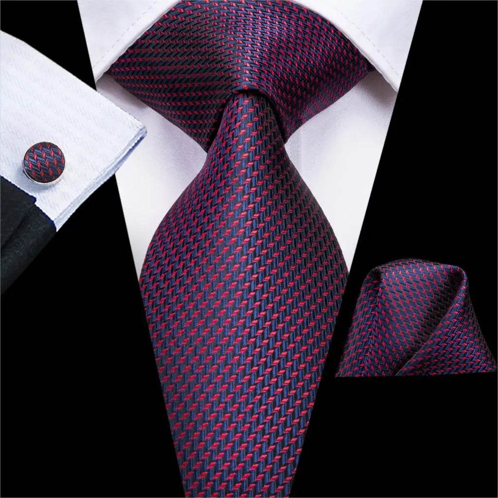 Purple Paisley Silk Tie Set for Men - VacationGrabs