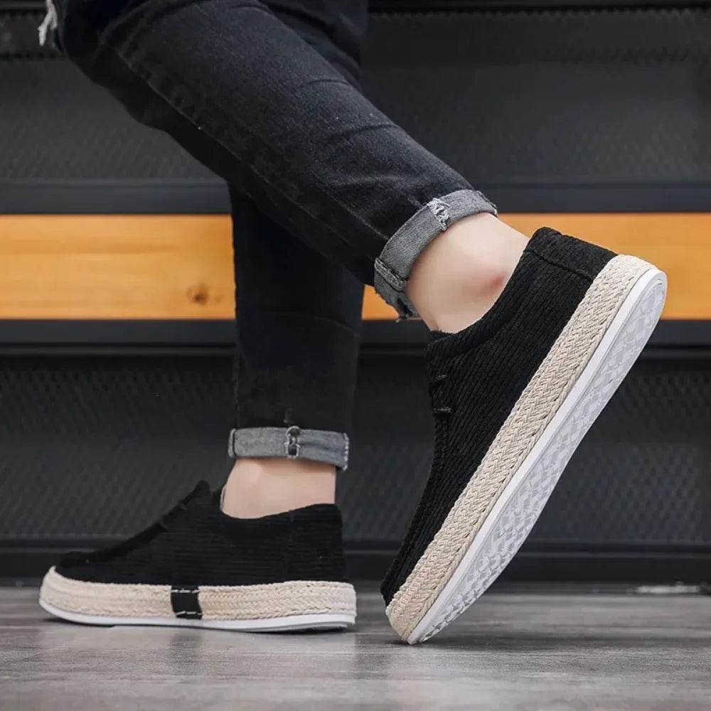 Men's Shoes Breathable Canvas Shoes for Men - VacationGrabs