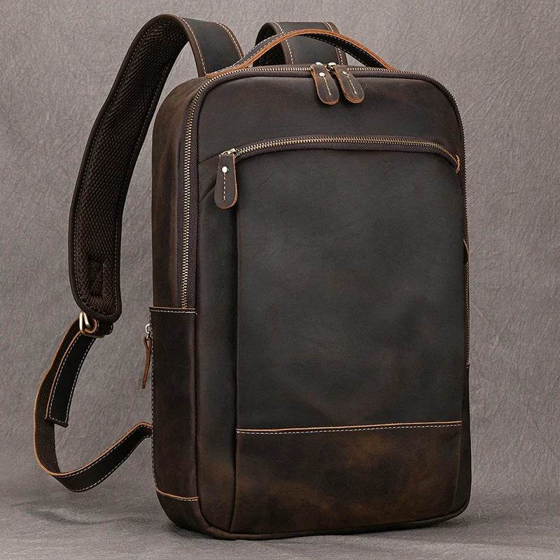 Unique Designer Leather Beetle Style Backpack for Men and Women - VacationGrabs