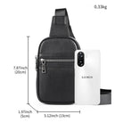 Cowhide Leather Chest Bag Multi-functional Men’s Shoulder Bag - VacationGrabs