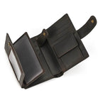 Luxury Full Grain Leather Short Wallet for Men 3-Fold Pure Leather - VacationGrabs