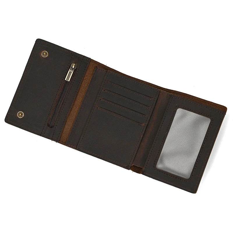 Men’s Short Clip Wallet Leather Slim Design with Coin Bag - VacationGrabs