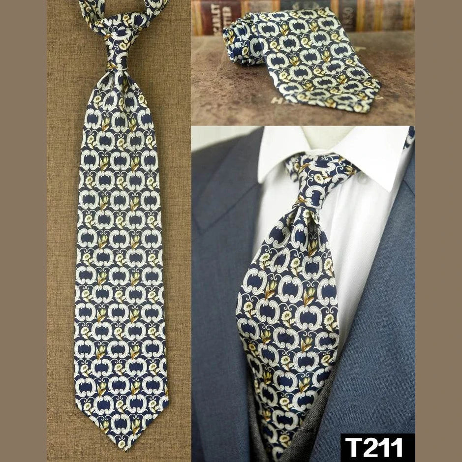 Classic Multicolor Silk Ties: Geometric & Floral Designs - VacationGrabs