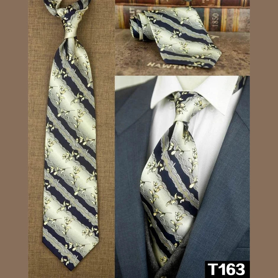 Classic Multicolor Silk Ties: Geometric & Floral Designs - VacationGrabs