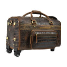 Luxury Crocodile Leather Travel Bag for Men Alligator Trolley Bag - VacationGrabs