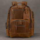 Hot Multifunction Fashion Men Backpack Vintage Leather Daypack - VacationGrabs